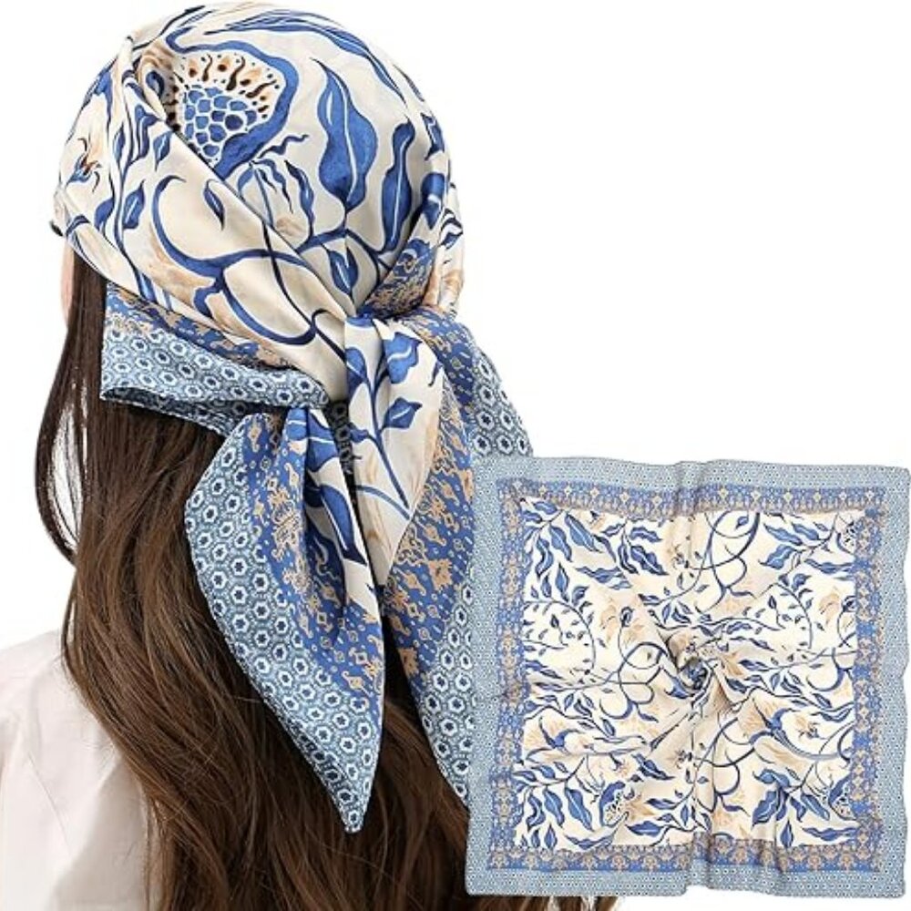 Women Head Hair Scarf Like Satin Silk Scarf Sleeping Hair Wrapping Night 27.5"